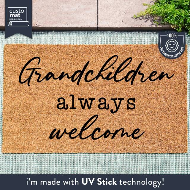 Grandchildren Always Welcome - Mother's Day Doormat Grandma Gift Grandparents Custom Mom Nan - image 1