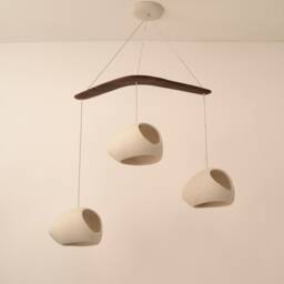 Boomerang Double-Cut - Modern Chandelier Three Light Pendant Sculptural Ceramic Lighting - thumbnail 2