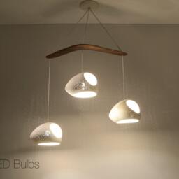 Boomerang Double-Cut - Modern Chandelier Three Light Pendant Sculptural Ceramic Lighting - thumbnail 3