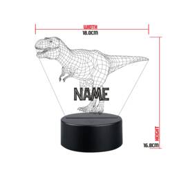 Personalised T-Rex Led Night Light Dinosaur Kids Bedroom Lamp - thumbnail 1
