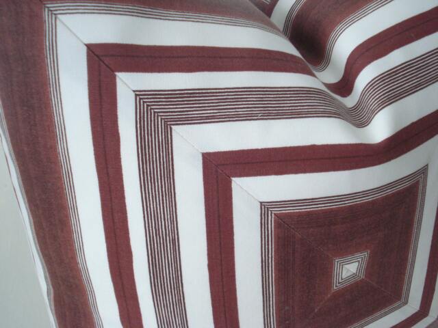 Sale20x20 Indoor/Outdoor Decorative Pillow Cover - GeometricThrow -Accent PillowRedish Brown Brick & White - image 1