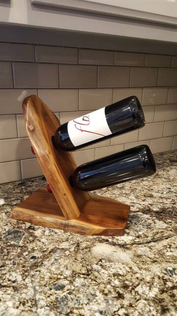 Wine Rack, Live Edge Black Walnut, Display, Date Night, Sommelier, Winery - image 1