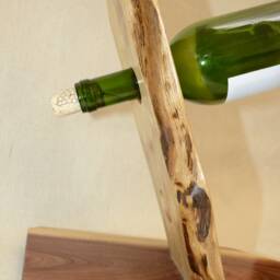 Wine Rack, Live Edge Black Walnut, Display, Date Night, Sommelier, Winery - thumbnail 3