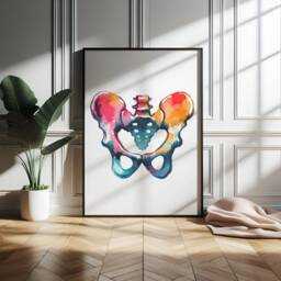 Chiropractic Poster Set - 3 Watercolour Printss - Chiropractor Office Decor Anatomy Wall Art Chiro Clinic Artwork Medical Room Print - thumbnail 3