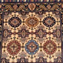 Handmade Afghan Wool Mazari Rug 4.4Ft Square Tribal Carpet - thumbnail 2