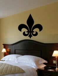 Fleur De Lis Vinyl Decal, Home Decor, Bedroom Wall Art, Decals - thumbnail 1