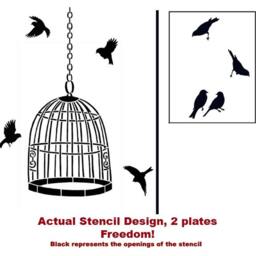 Wall Stencil Freedom - Stencils For Easy Decor Better Than Wall Decals - thumbnail 4