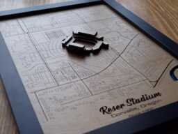 Reser Stadium Wall Art Laser Engraved Wood, Oregon State Beavers Gift - thumbnail 1