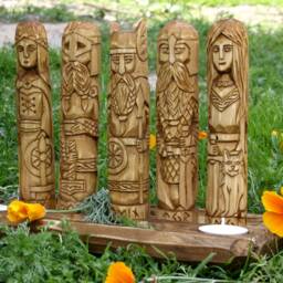 Wooden Altar. Handcrafted Statue. Odin. Freya. Thor. Frigg. Tyr - thumbnail 3
