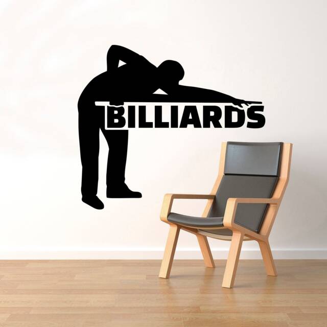 Billiards Player Wall Decal Vinyl Sticker Room Interior Art Decor - 83Nr - image 1