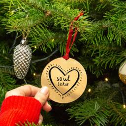 Soul Sister Friendship Christmas Tree Decoration Bauble - thumbnail 2