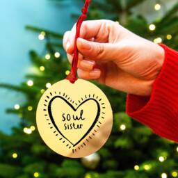 Soul Sister Friendship Christmas Tree Decoration Bauble