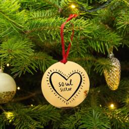 Soul Sister Friendship Christmas Tree Decoration Bauble - thumbnail 3