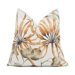 Harlequin - Postelia Amber/Slate Whimsical Sea Flowers Cushion Cover Handmade Throw Pillow Designer Home D??cor