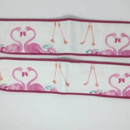 Laura Ashley Pretty Flamingo Pink Handmade Pair Of Curtain Tie Backs Piped Cerise - thumbnail 2