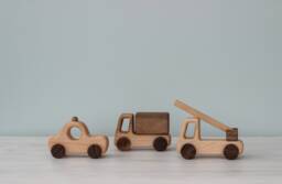Baby Christmas Gift - Wooden Car Toys On Wheels For Kids 1 2 3 Year Old, Boy Gift, Educational Montessori Toddler