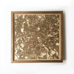 Rome Wooden Street Map - Laser Cut Framed 3D Minimalist Wall Art - thumbnail 1