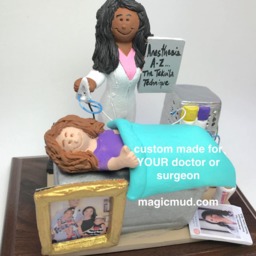 Female Surgeon Figurine, Customized Lady Doctor Graduation Gift, Personalized Gift - thumbnail 3