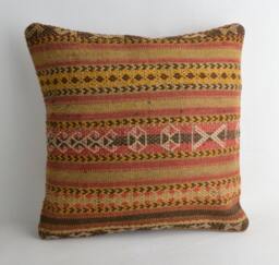 Kilim Pillow K20 16x16Inc, Kilim Cover, Home Decor, Decorative Throw - thumbnail 1