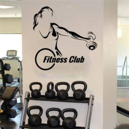 Fitness Wall Decal Motivational Gym Decor T757 - thumbnail 1