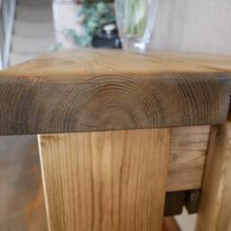 Handcrafted Rustic Chunky Wooden Console Hall Table - thumbnail 3