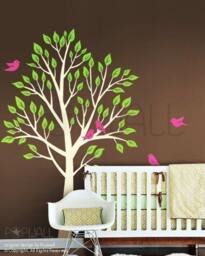 Garden Tree Wall Decal Nursery Bird Wall Sticker Decor Home Decor - thumbnail 1