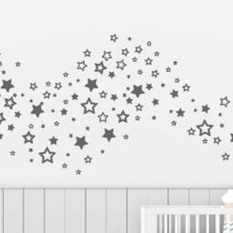 Sale Moon & Stars Wall Decals Nursery Decor, Mixed Size Stickers - thumbnail 3
