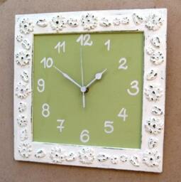 Wall Clock Cream Shabby Chic Wall Decor - thumbnail 2