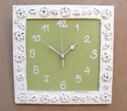 Wall Clock Cream Shabby Chic Wall Decor - thumbnail 1