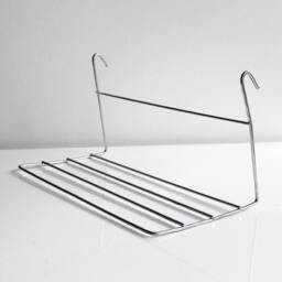 Silver Wire Wall Grid + Shelf, Free Clips, Gray Memo Board, Notice Metal Grid, Memoboard, Moodboard - thumbnail 2
