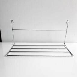 Silver Wire Wall Grid + Shelf, Free Clips, Gray Memo Board, Notice Metal Grid, Memoboard, Moodboard - thumbnail 3