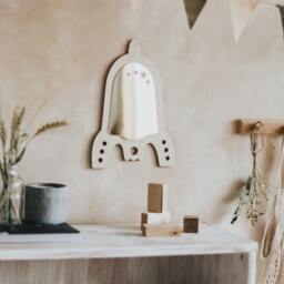 Handcrafted Rocket Wooden Mirror, Kids Room Decor - thumbnail 3