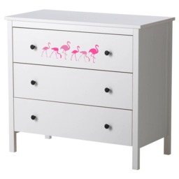 Flamingo Vinyl Decal Stickers Pink Wall Art Set - thumbnail 3