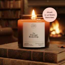 Vintage Bookshop Scented Candle, Bookish Gifts, Handmade Soy Wax - thumbnail 2