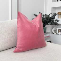 Premium Velvet Blush Pink Throw Pillow Cover Decorative Cerise Cushion - All Sizes - thumbnail 2