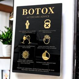 Botox Aftercare Advice 3D Acrylic Sign - Aesthetics Display Signage Beauty Clinic Wall Decor Salon Information A3 Size - thumbnail 1