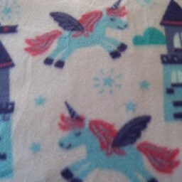 Unicorns & Castles Fleece Blanket. Measures 29 X 60 Inches - thumbnail 3