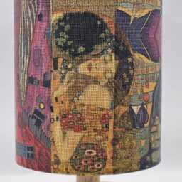 Usb Klimt The Kiss Decoupage Table Lamp Design Home Decor Bedside Night Light Gift - thumbnail 4
