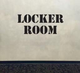 Locker Room Sign Decal. Door For Locker Room, Room Wall Decal, Gym Decal - thumbnail 1