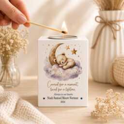Memory Candle Holder, Baby Loss Candle, Memorial Sympathy, Never Forget, Miscarriage, Born Sleeping, Rainbow, Gone But Not Forgotten - thumbnail 2