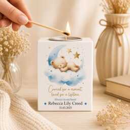 Memory Candle Holder, Baby Loss Candle, Memorial Sympathy, Never Forget, Miscarriage, Born Sleeping, Rainbow, Gone But Not Forgotten - thumbnail 3
