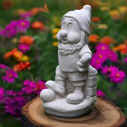 stone Football Gnome Sculpture Concrete With Ball Figurine Outdoor Sports Decoration Handmade Gnome Lover Gift Yard Art - thumbnail 2