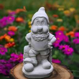 stone Football Gnome Sculpture Concrete With Ball Figurine Outdoor Sports Decoration Handmade Gnome Lover Gift Yard Art - thumbnail 3