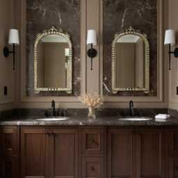 Arch Mirror - Decorative Handmade Cow Bone Wall - thumbnail 2