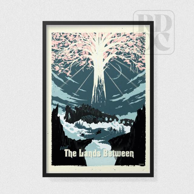 Elden Ring Travel Poster - Vintage Art Print Souls - image 1