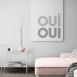 Oui Print - Modern Bathroom Art, Framed Canvas Or Poster - thumbnail 2