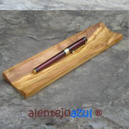 Olive Wood Pen Tray, Holder, Office Wood, Alentejoazul Portugal, Men's Gift, Wooden Desk Father's Day, Accessory