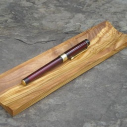 Olive Wood Pen Tray, Holder, Office Wood, Alentejoazul Portugal, Men's Gift, Wooden Desk Father's Day, Accessory - thumbnail 4