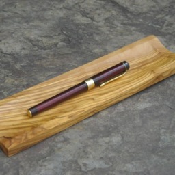 Olive Wood Pen Tray, Holder, Office Wood, Alentejoazul Portugal, Men's Gift, Wooden Desk Father's Day, Accessory - thumbnail 2