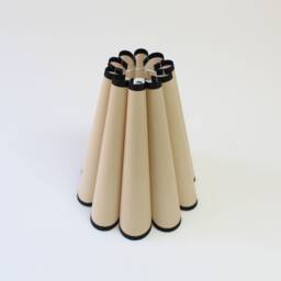 Handmade Khaki Pleated Lampshade With Black Trim-9# - thumbnail 3